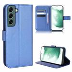 For Samsung Galaxy S22 5G Diamond Texture Leather Phone Case(Blue)