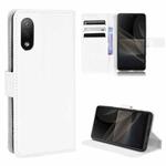 For Sony Xperia ACE  II / SO-41B Diamond Texture Leather Phone Case(White)