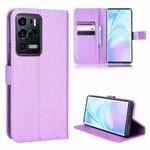 For ZTE Axon 30 Ultra 5G Diamond Texture Leather Phone Case(Purple)