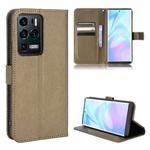 For ZTE Axon 30 Ultra 5G Diamond Texture Leather Phone Case(Brown)