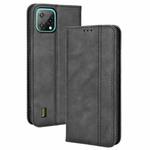 For Blackview A55 Magnetic Buckle Retro Crazy Horse Leather Phone Case(Black)