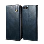 For iPhone SE 2022 / SE 2020 / 8 / 7 Oil Wax Crazy Horse Texture Leather Phone Case / 6(Navy Blue)