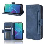 For Wiko Y82 Skin Feel Calf Pattern Leather Phone Case(Blue)
