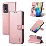 For vivo Y76s 5G / Y74s AZNS Skin Feel Calf Texture Horizontal Flip Leather Phone Case(Rose Gold)