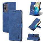 For vivo Y76s 5G / Y74s AZNS Skin Feel Calf Texture Horizontal Flip Leather Phone Case(Blue)