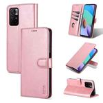 For Xiaomi Redmi Note 11 Pro Foreign Version AZNS Skin Feel Calf Texture Horizontal Flip Leather Phone Case(Rose Gold)