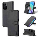 For Xiaomi Redmi Note 11 Pro Foreign Version AZNS Skin Feel Calf Texture Horizontal Flip Leather Phone Case(Black)