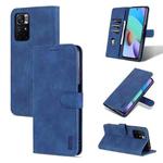 For Xiaomi Redmi Note 11 Pro Foreign Version AZNS Skin Feel Calf Texture Horizontal Flip Leather Phone Case(Blue)