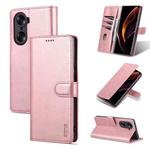 For Honor 60 AZNS Skin Feel Calf Texture Horizontal Flip Leather Phone Case(Rose Gold)