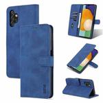 For Samsung Galaxy A13 4G AZNS Skin Feel Calf Texture Horizontal Flip Leather Phone Case(Blue)