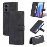 For OPPO Reno7 5G AZNS Dream II Skin Feel Horizontal Flip Leather Case(Black)