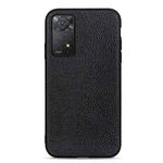 For Xiaomi Redmi Note 11 Pro Global Accurate Hole Litchi Texture Leather Shockproof Phone Case(Black)