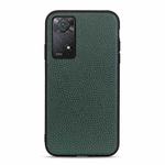 For Xiaomi Redmi Note 11 Pro Global Accurate Hole Litchi Texture Leather Shockproof Phone Case(Green)