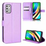 For Motorola Moto G Stylus 2021 Diamond Texture Leather Phone Case(Purple)