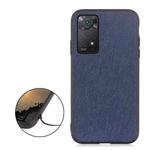 For Xiaomi Redmi Note 11 Pro Global Cross Texture Leather Shockproof Phone Case(Blue)