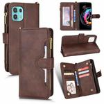 For Motorola Edge 20 Lite / Edge 20 Fusion Litchi Texture Zipper Leather Phone Case(Brown)