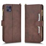 For Motorola Moto G50 Litchi Texture Zipper Leather Phone Case(Brown)