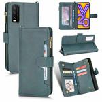 For vivo Y20 2020 / Y20i / Y20s / Y11s Litchi Texture Zipper Leather Phone Case(Green)