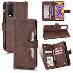 For vivo Y20 2020 / Y20i / Y20s / Y11s Litchi Texture Zipper Leather Phone Case(Brown)