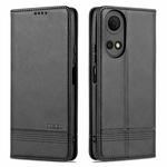 For Honor Play 30 Plus AZNS Magnetic Calf Texture Leather Phone Case(Black)