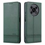 For Honor X30 AZNS Magnetic Calf Texture Leather Phone Case(Dark Green)