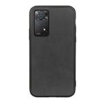 For Xiaomi Redmi Note 11 Pro Global Accurate Hole Two-color Calf Texture Shockproof Phone Case(Black)