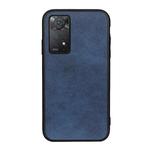 For Xiaomi Redmi Note 11 Pro Global Accurate Hole Two-color Calf Texture Shockproof Phone Case(Blue)