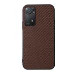 For Xiaomi Redmi Note 11 Pro Global Accurate Hole Carbon Fiber Texture Shockproof Case(Brown)
