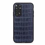 For Xiaomi Redmi Note 11 4G Global / Note 11S Crocodile Texture Leather Shockproof Phone Case(Blue)