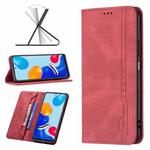 For Xiaomi Redmi Note 11 International Version Magnetic RFID Blocking Anti-Theft Leather Phone Case(Red)