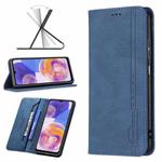 For Samsung Galaxy A23 5G Magnetic RFID Blocking Anti-Theft Leather Phone Case(Blue)