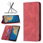 For ZTE Blade A51 Magnetic RFID Blocking Anti-Theft Leather Phone Case(Red)