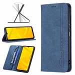 For ZTE Blade A71 Magnetic RFID Blocking Anti-Theft Leather Phone Case(Blue)
