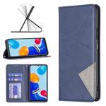 For Xiaomi Redmi Note 11 International Version Prismatic Invisible Magnetic Leather Phone Case(Blue)