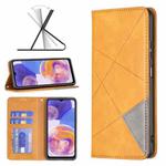 For Samsung Galaxy A23 5G Prismatic Invisible Magnetic Leather Phone Case(Yellow)