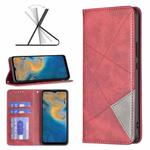 For ZTE Blade A51 Prismatic Invisible Magnetic Leather Phone Case(Red)