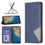 For ZTE Blade A51 Prismatic Invisible Magnetic Leather Phone Case(Blue)