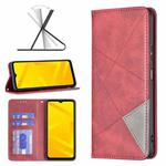 For ZTE Blade A71 Prismatic Invisible Magnetic Leather Phone Case(Red)