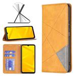 For ZTE Blade A71 Prismatic Invisible Magnetic Leather Phone Case(Yellow)