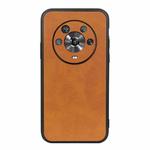 For Honor Magic4 Two-color Calf Texture PU Phone Case(Brown)