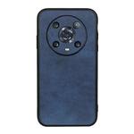 For Honor Magic4 Pro Two-color Calf Texture PU Phone Case(Blue)