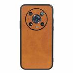 For Honor Magic4 Pro Two-color Calf Texture PU Phone Case(Brown)