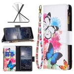 For Nokia G21 / G11 Colored Drawing Pattern Zipper Leather Phone Case(Two Butterflies)