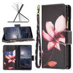 For Nokia G21 / G11 Colored Drawing Pattern Zipper Leather Phone Case(Lotus)