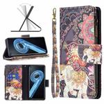 For OPPO A36 4G / A96 4G / A76 4G / K10 4G / Realme 9i Colored Drawing Pattern Zipper Leather Phone Case(Flower Elephants)