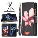 For OPPO Realme 9 Pro+ Colored Drawing Pattern Zipper Leather Phone Case(Lotus)