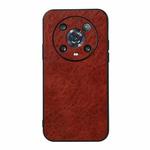 For Honor Magic4 Pro Crazy Horse Texture PU Phone Case(Brown)