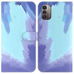 For Nokia G21 / G11 Watercolor Pattern Horizontal Flip Leather Phone Case(Winter Snow)