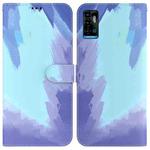 For ZTE Blade A72 / V40 Vita Watercolor Pattern Horizontal Flip Leather Phone Case(Winter Snow)