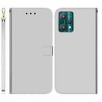 For Realme 9 Pro Imitated Mirror Surface Horizontal Flip Leather Phone Case(Silver)